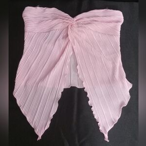 Papermoon- Strapless Pleated Crop  Top
